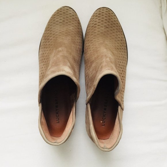 Lucky Brand Tan Boots Booties Size 9 - Picture 3 of 6